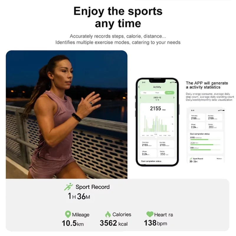 R06 Smart Ring Men Women, Heart Rate And Blood Oxygen Monitor Ip68 5atm Waterproof Bluetooth Connected Wise Multi-sport Mode
