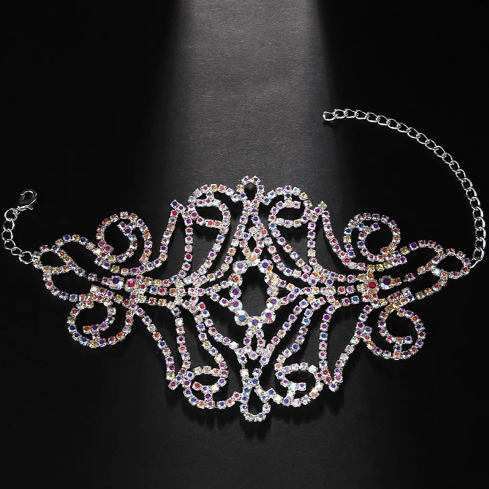 AB Rhinestone Wrap Snap Bracelet