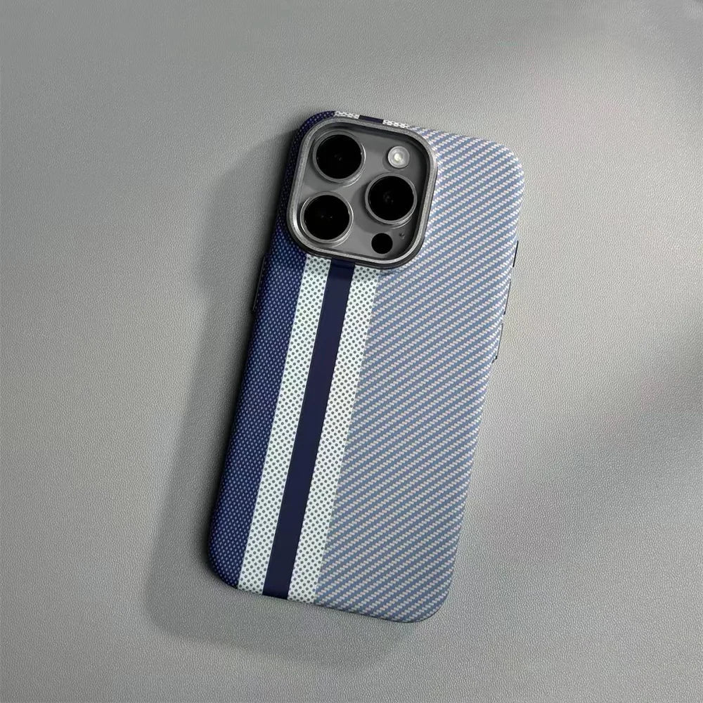 Colourful Kevlar Pattern For Magsafe Magnetic Phone Case For iPhone 16 15 11 12 13 14 Pro Max Luxury Wireless Charge Matte Cover