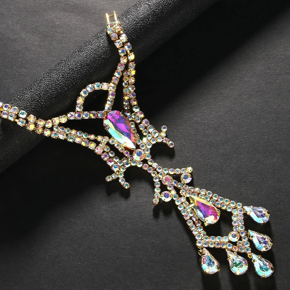 Colorful Geometric Back Chain Jewelry
