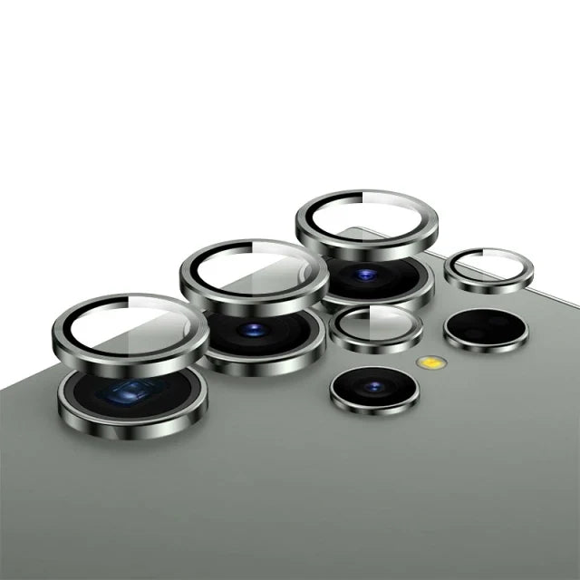 Camera Metal Ring Glass For Samsung Galaxy S24 Ultra S23 Plus Back Lens Cover Protector For Samsung S24+ S24Ultra Lens Cap Case