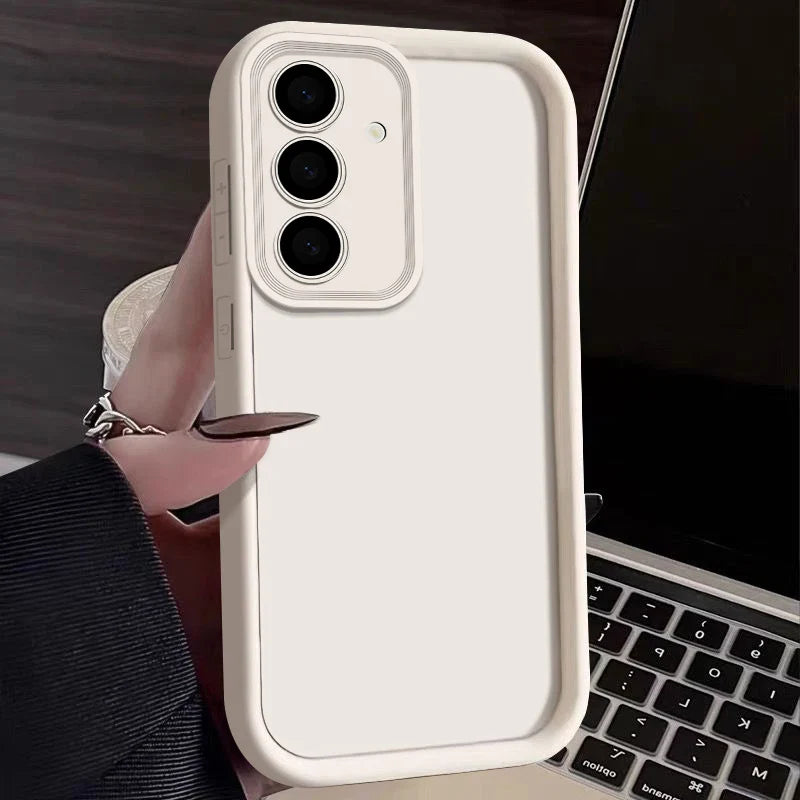 Candy Color Phone Case For Samsung S24 S23 S22 Ultra Plus S21 FE A14 A34 A15 A35 A52 A53 A54 5G Shockproof Soft Silicone Cover
