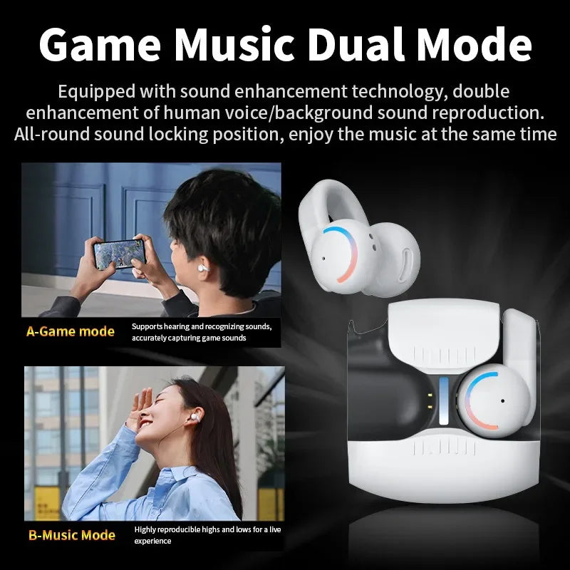 Xiaomi Mijia Original OWS Clip-on Wireless Earphones Low Latency ENC Noise Cancel Headset Long Life Game Bluetooth Headphones