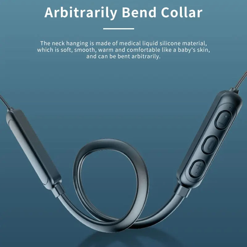 Wireless Bluetooth Headset NeckHanging Stereo Noise Reduction Universal 5.0 Sports Headset Microphone