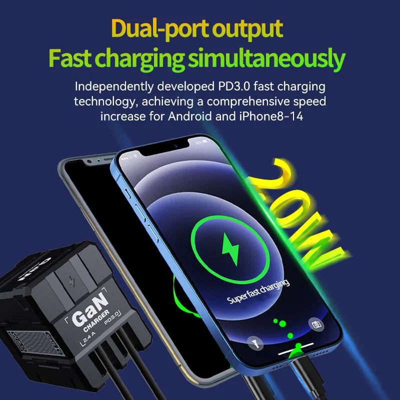 Xiaomi GAN 20W Ultra Fast Charger Type C Lighting PD 3.0 Mobile Phone Charging US/EU/UK Plug For iPhone Samsung Huawei Xiaomi