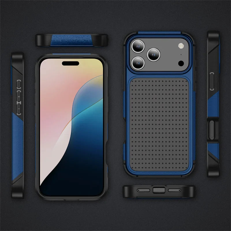 Military Grade Anti-Fall Phone Case For iPhone 17 16 15 14 13 12 11 Pro Max 7 8 Plus X XR XS Max 17Air Shockproof Armor PC Cover