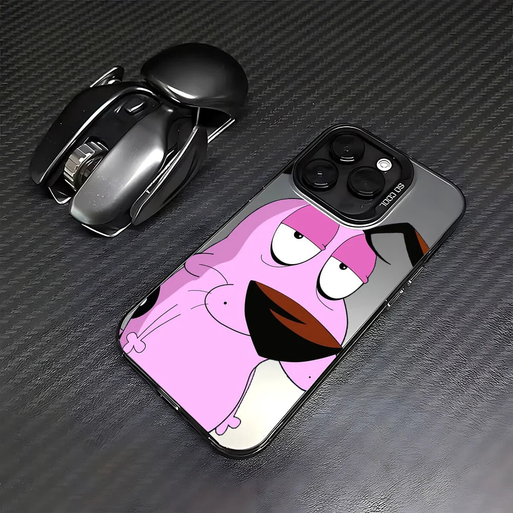CARTOON COURAGEOUS c-cowardlys Dog Case for Samsung Galaxy S25 S24 S23 S22 S21 S20 Note20 Ultra Plus M31 4G 5G Matte Shockproof