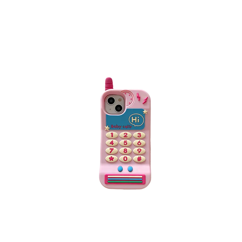 For iPhone 16 Pro MaxCartoon Cute Silicone Protection telephone Cover For iPhone 14 13 12 15 Pro Max INS Pop 3D Case Funda Coque