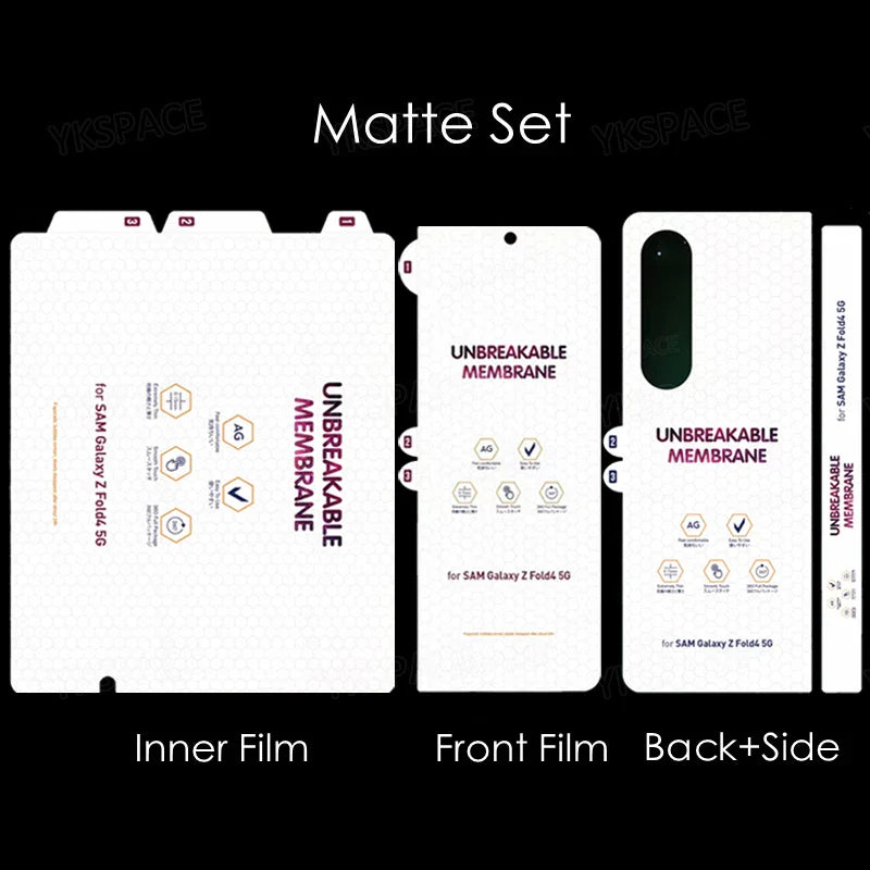 Front Back Soft Hydrogel Matte Film For Samsung Galaxy Z Fold 2 3 4 5 6 SE W21 W22 W23 W24 W25 Clear Frosted Screen Protector
