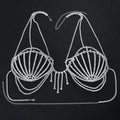 Rhinestone Shell Bra Crystal Chest Body Chain