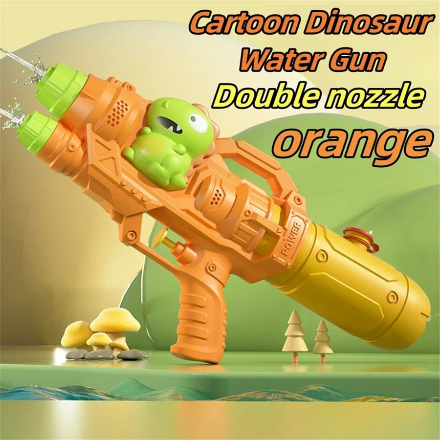 Unicorn Water Spray Toy Double Nozzle Water Gun Dinosaur Press Type Watergun Cartoon Animal Water Gun Summer Pool Toy for Kids