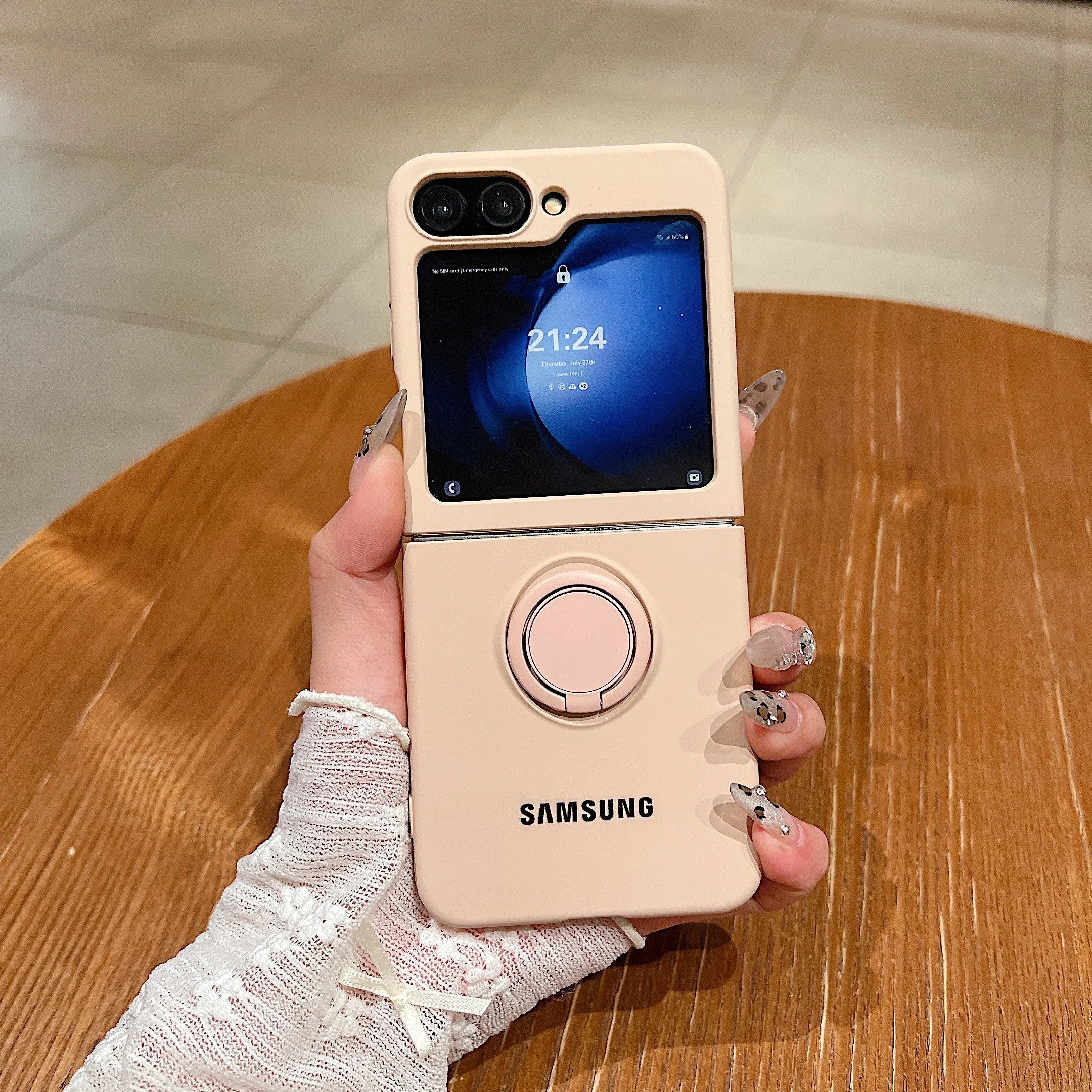 Luxury Official Candy Color Liquid Silicone  Ring Holder Phone Case Samsung Galaxy Z Flip 7 6 5 4 3 Shockproof Protective Cover