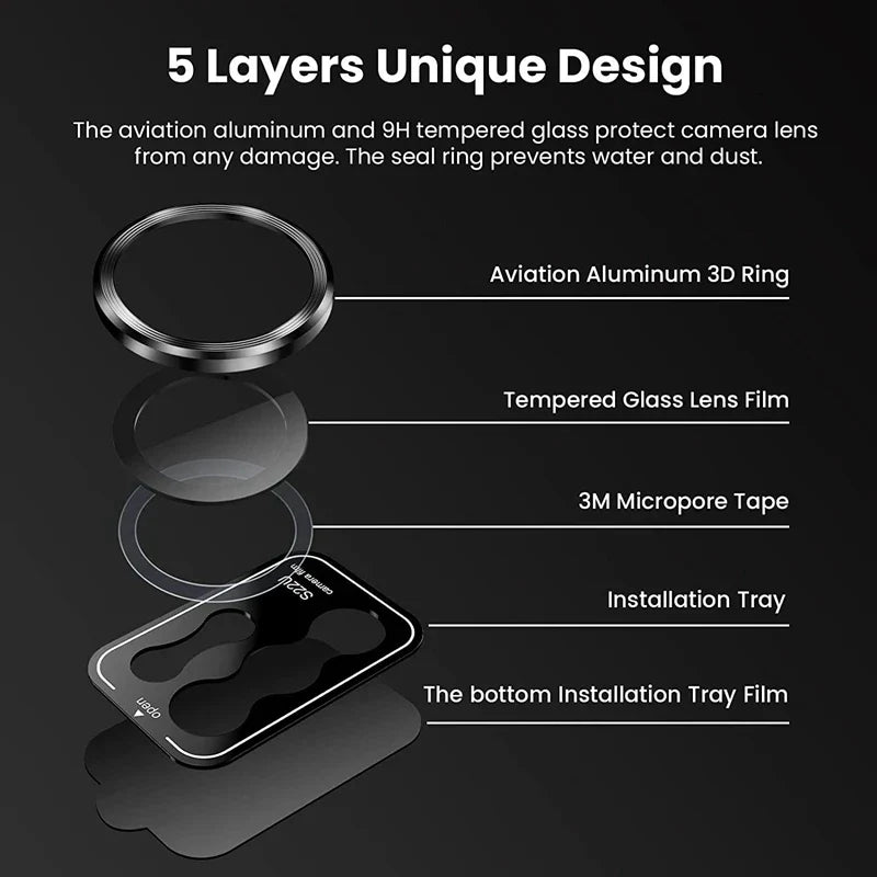 Metal Camera Protector For Samsung Galaxy S24 Ultra S24+ s24plus Alloy Ring lens Glass For Galaxy S24ultra Cap