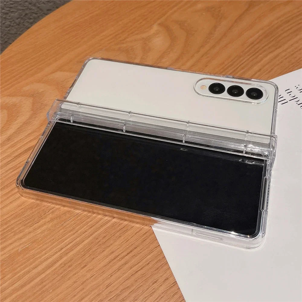 for Samsung Z Fold5 Transparent Acrylic Case for Samsung Galaxy Z Fold 5 4 3 6 fold4 ZFold Full Protector Hard Shockproof Cover