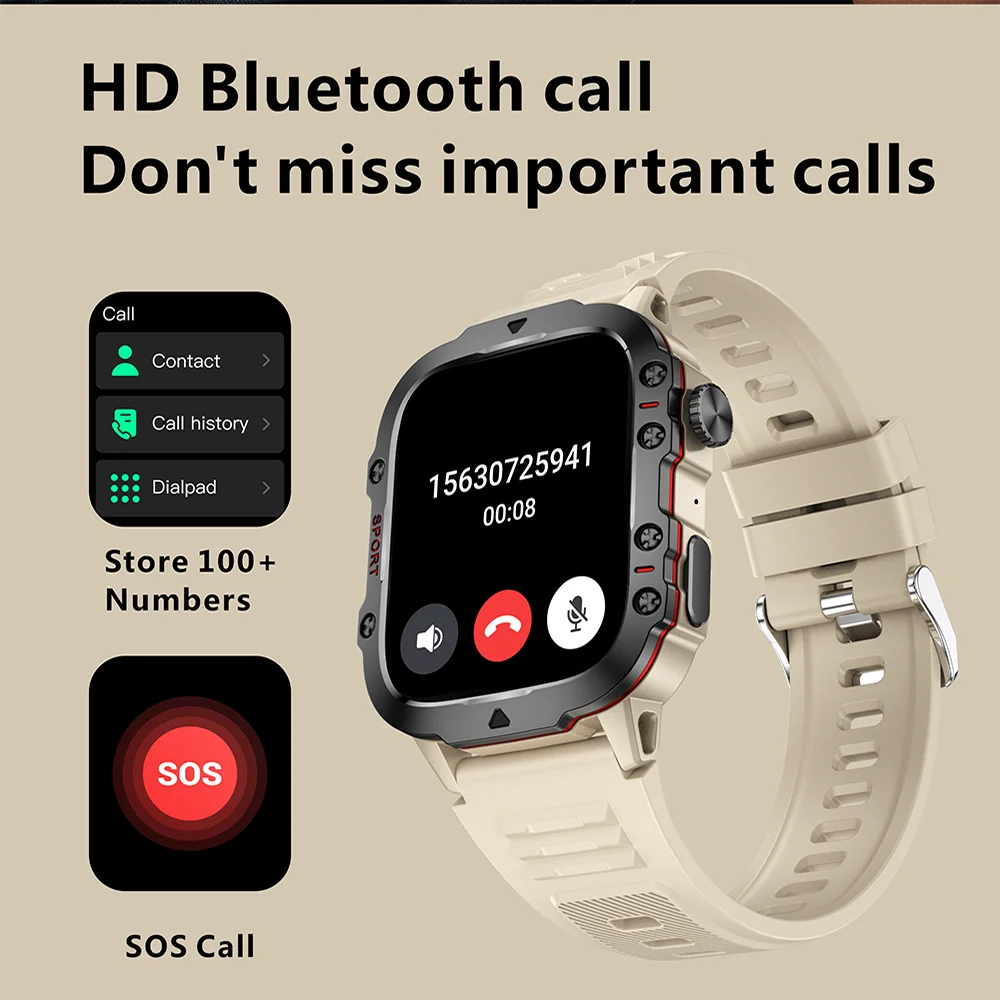 Original Men Smart Watch Bluetooth Call Fitness Clock 3ATM IP68 Swim Waterproof Sports Smartwatch for Women Android 2024