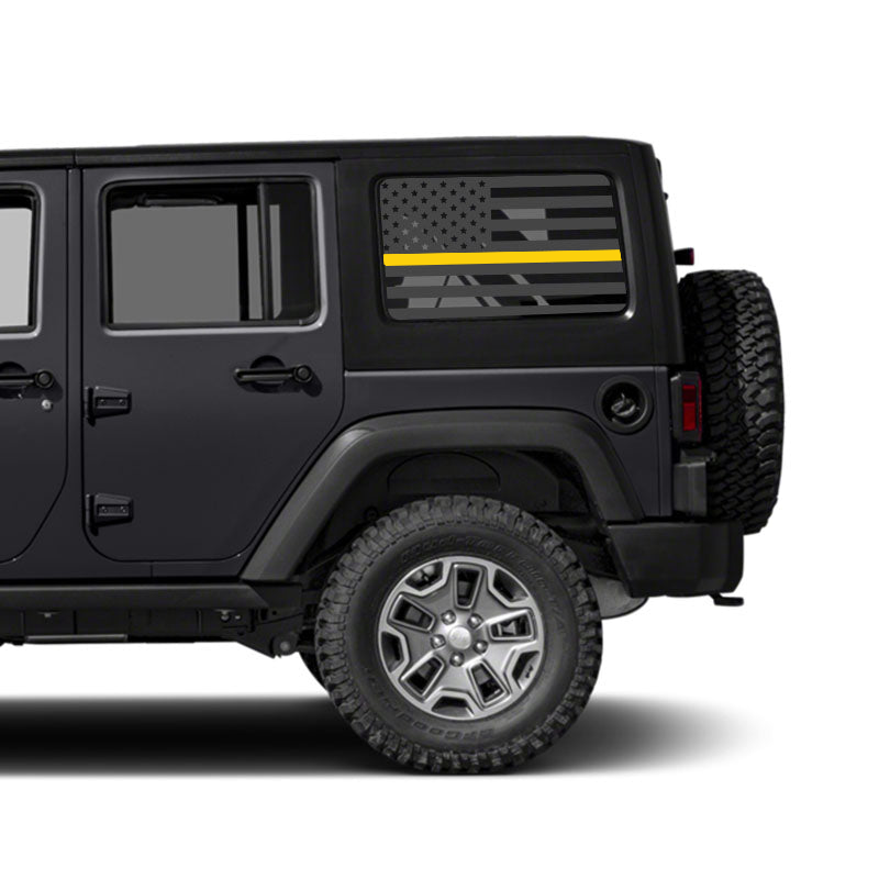 Thin Yellow Flag Rear Window Jeep Graphic