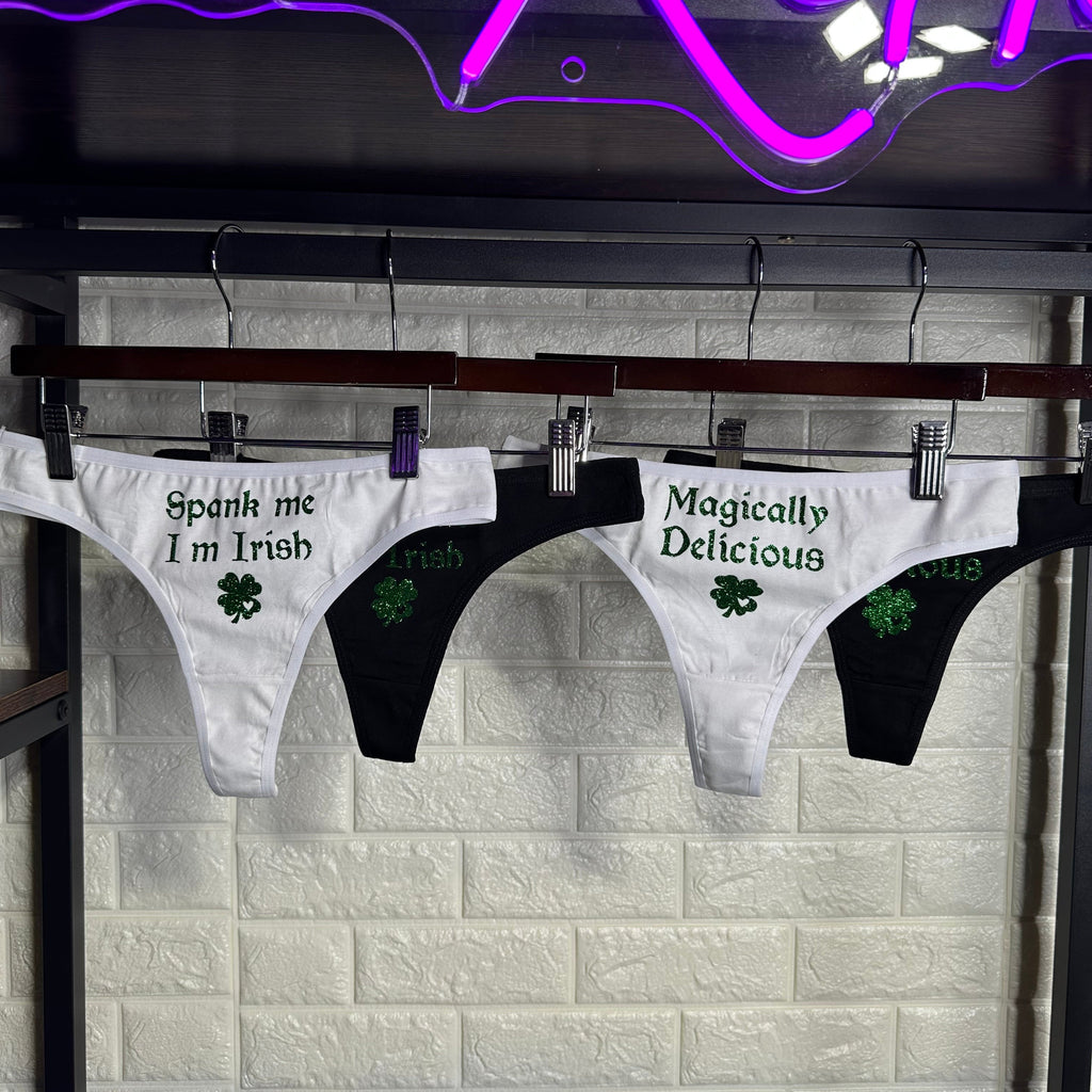 Lucky Charm Cotton Thong Panties