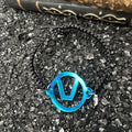 Swinger Symbol Lapis Acrylic Bracelet on Adjustable Black Cord
