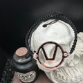 Swinger Symbol Blush Acrylic Bracelet on Adjustable Black Cord