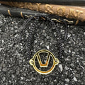 Swinger Symbol Gold Acrylic Bracelet on Adjustable Black Cord