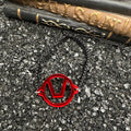 Swinger Symbol Red Acrylic Bracelet on Adjustable Black Cord