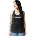 hashtag pierced Black Gray Cosmic Twist Back Tank Top