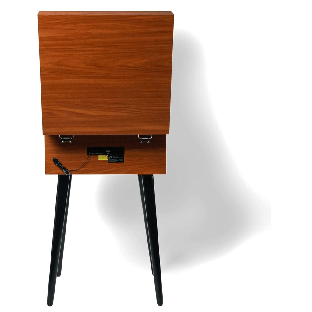 Victor Newbury 8-in-1 Music Center w Chair-Height Legs, USB Slot & AM FM Radio
