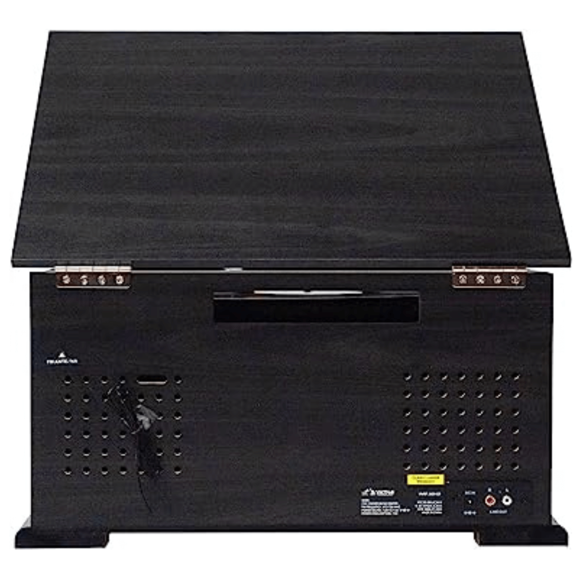 Victor State 7-in-1 Wood Music Center with 3-Speed Turntable and Dual Bluetooth