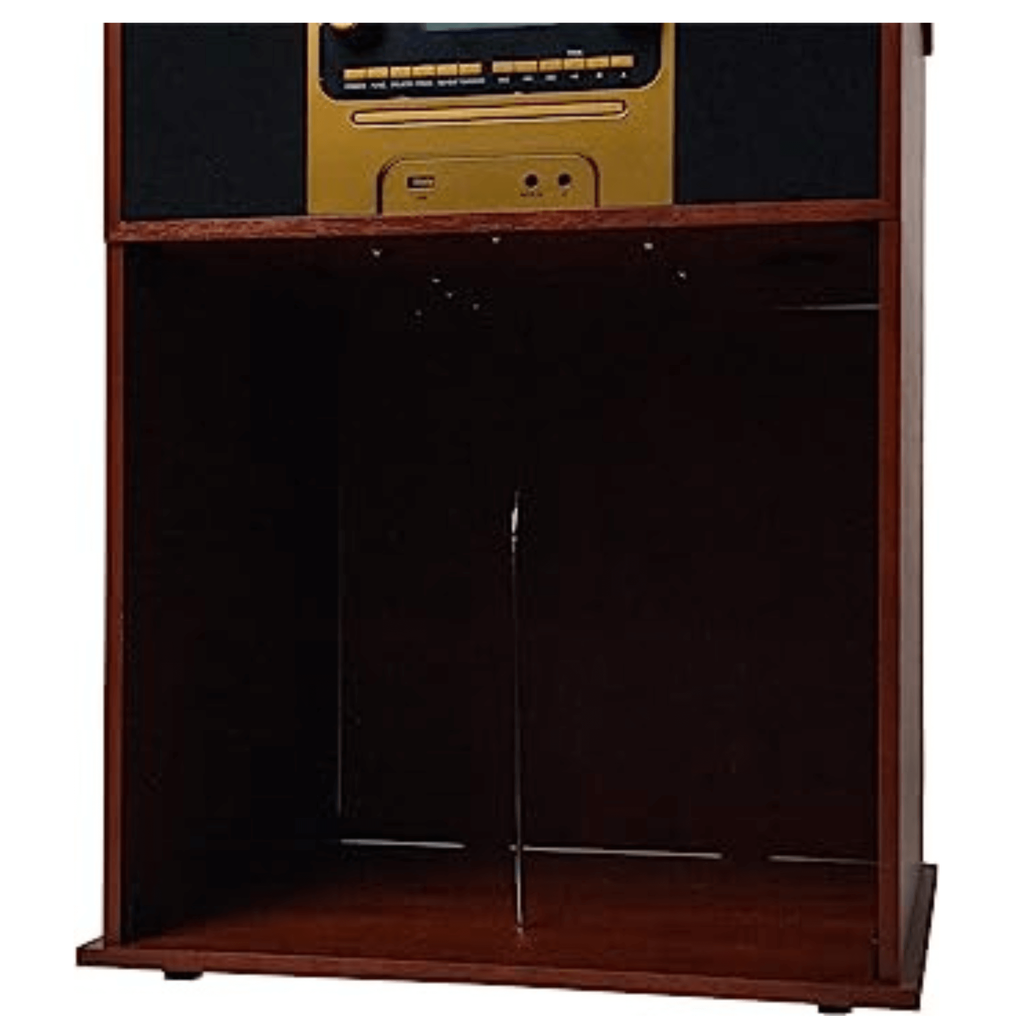 Victor Boyleston 7-in-1 3-Speed Turntable Music Center w Album Storage and USB Port