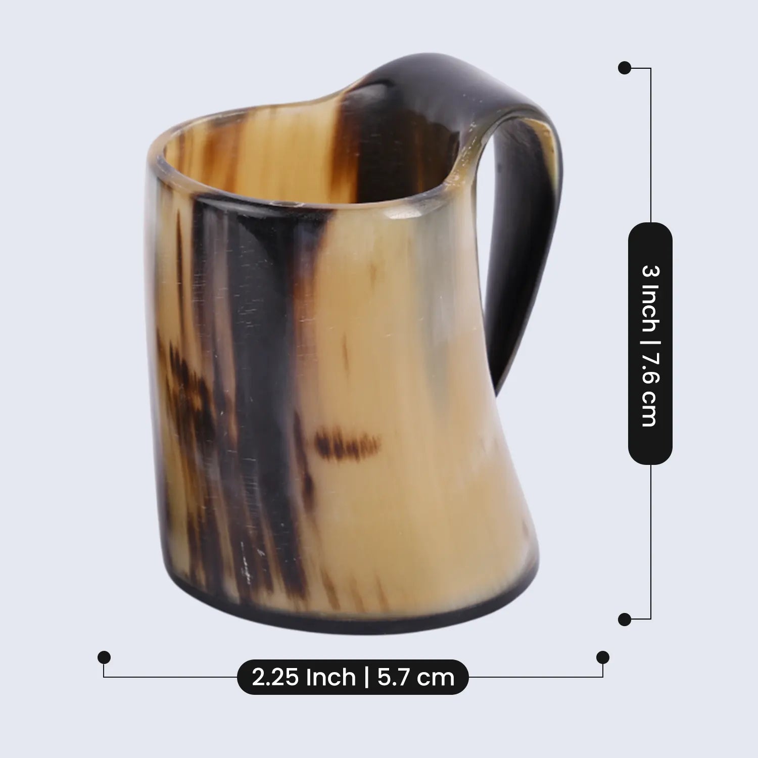 handmade Drinking horn whiskey shot glass set real ox horn shot glasses 5 oz  pack 2