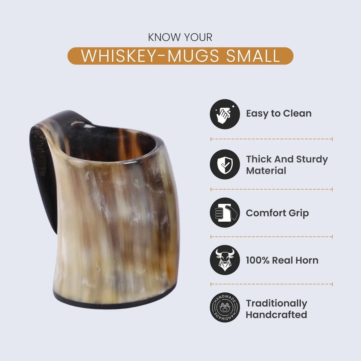handmade Drinking horn whiskey shot glass set real ox horn shot glasses 5 oz  pack 2