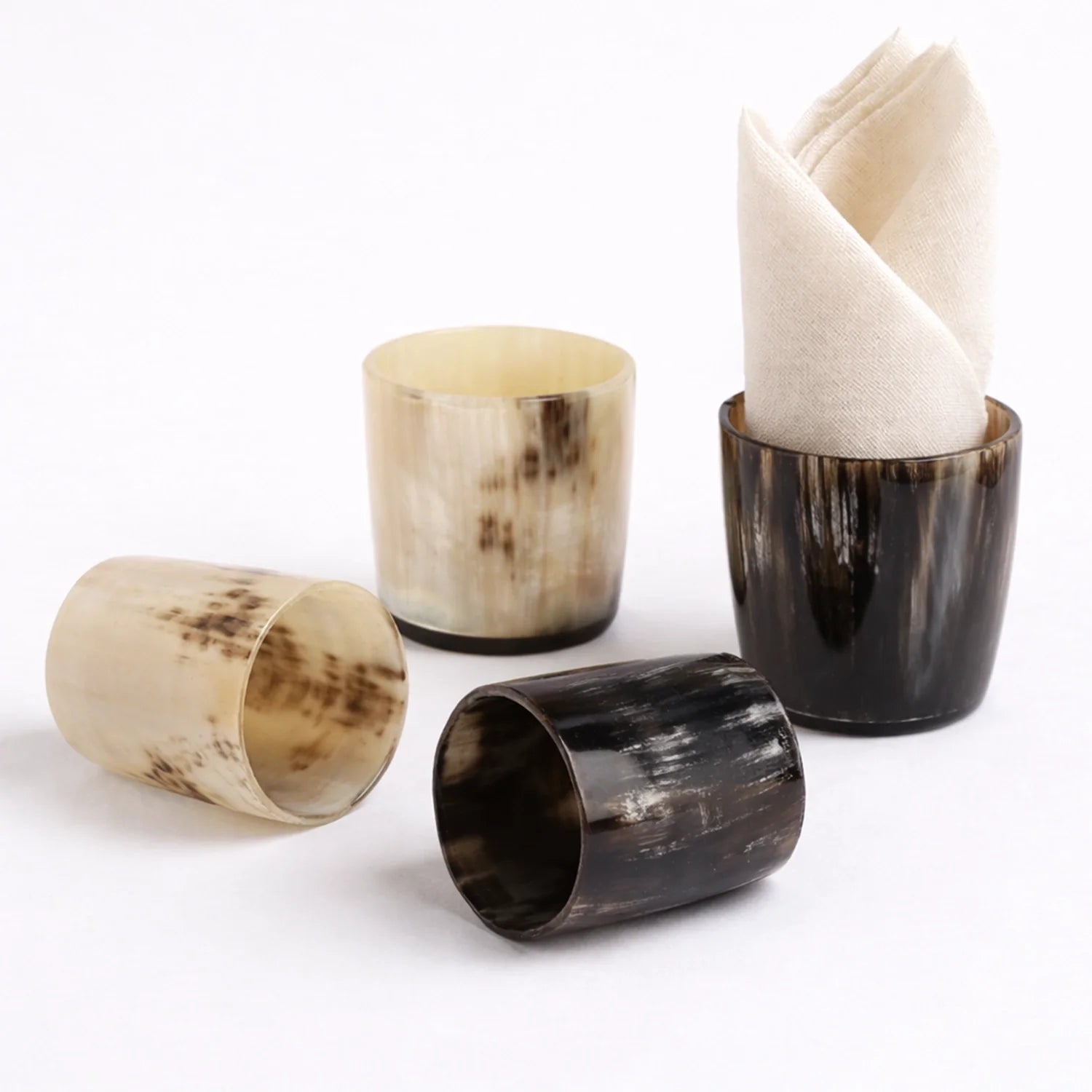 Buffalo Horn Whiskey Shot Glasses 6.5 oz - (Pack of 6)