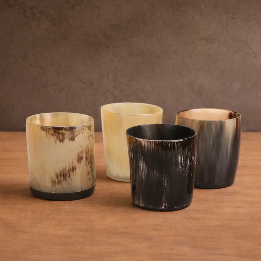 Buffalo Horn Whiskey Shot Glasses 6.5 oz - (Pack of 6)