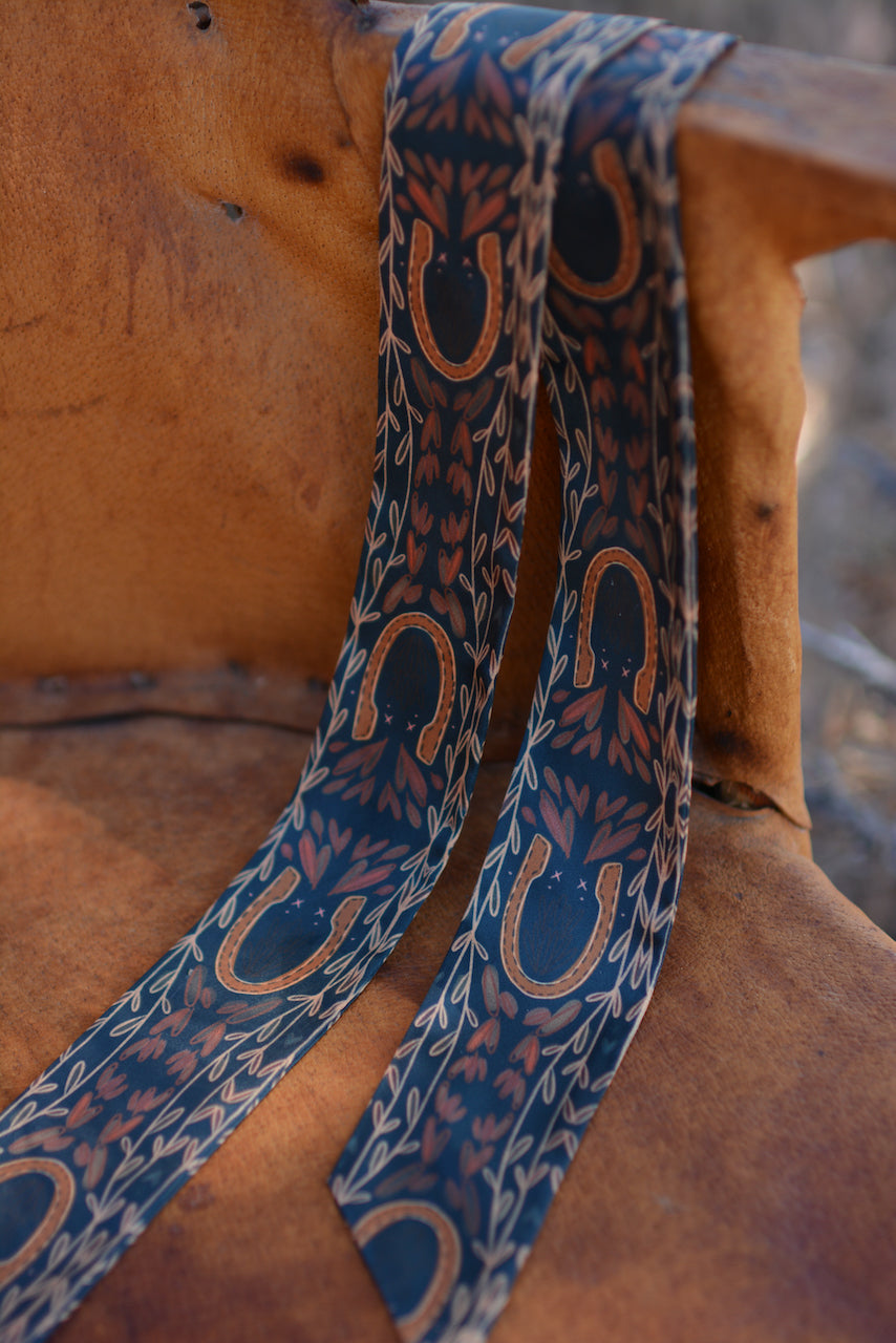 Western Harvest in Deep Juniper Twilly Scarf