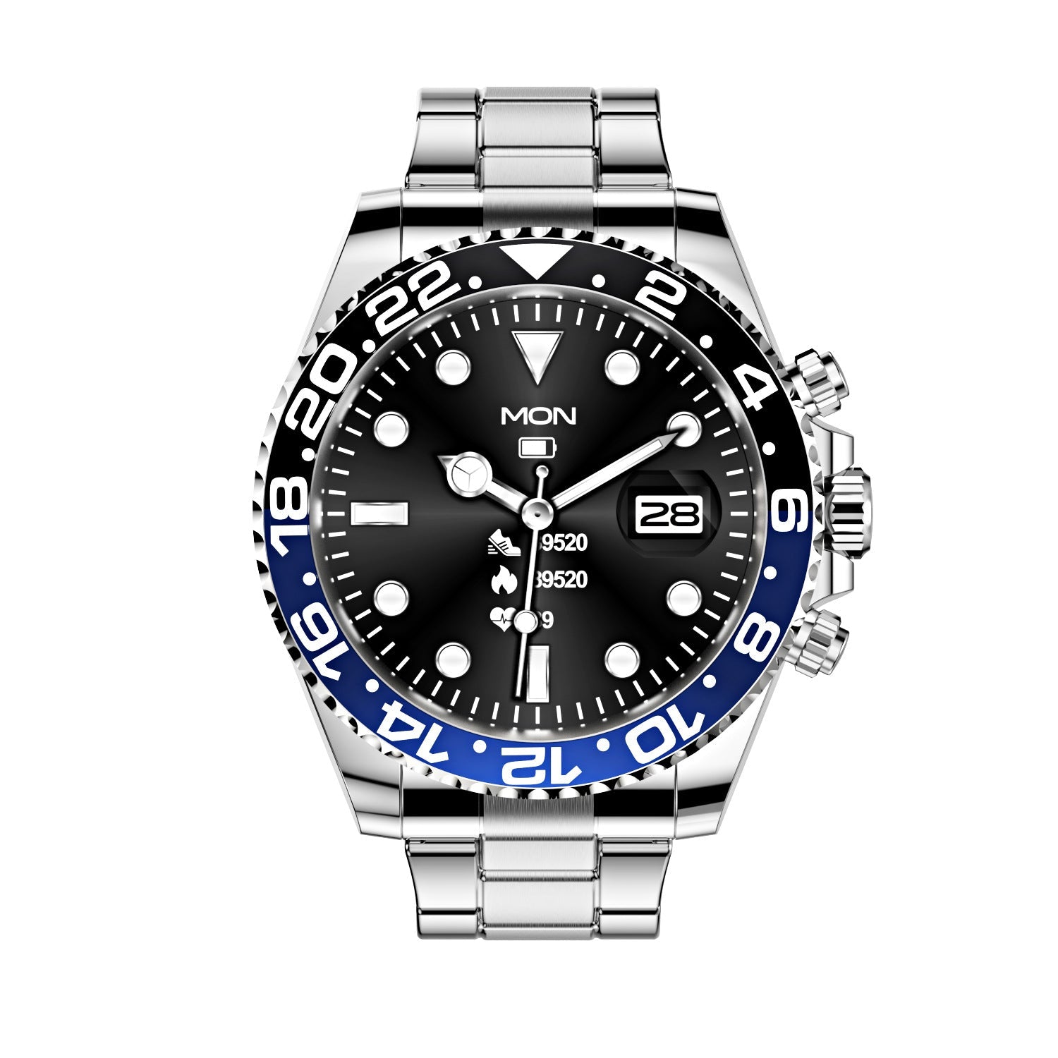 Smart Watch Stainless Steel Green Water Ghost