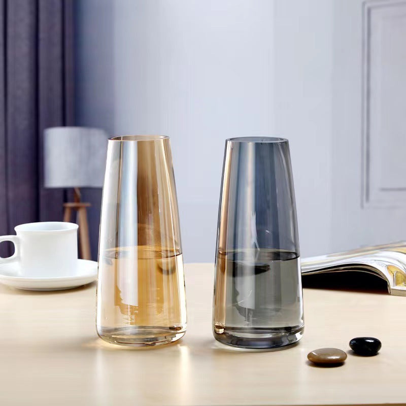 Simple Transparent Aurora Colorful Glass Vase