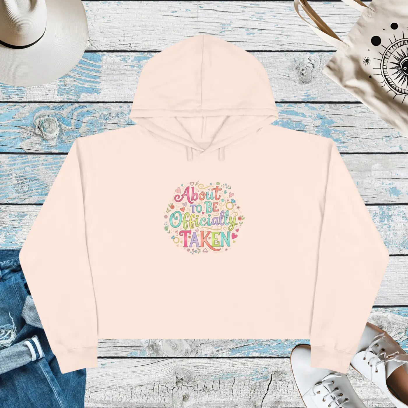 Pastel Bloom Cropped Hoodie Soft Luxe Comfort - DipaliZ