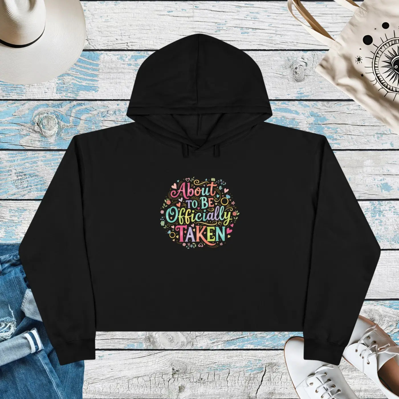 Pastel Bloom Cropped Hoodie Soft Luxe Comfort - DipaliZ