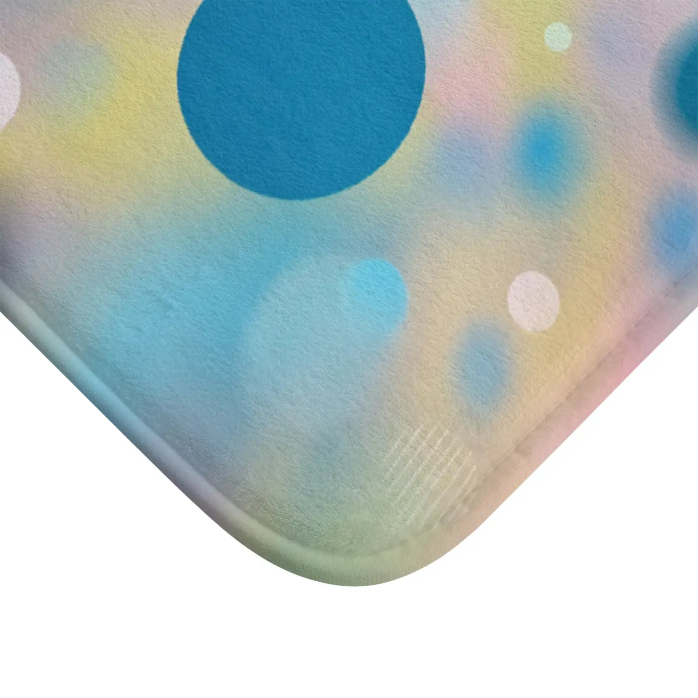 Abstract Blue Yellow Circles Bath Mat - Non-Slip Design - DipaliZ