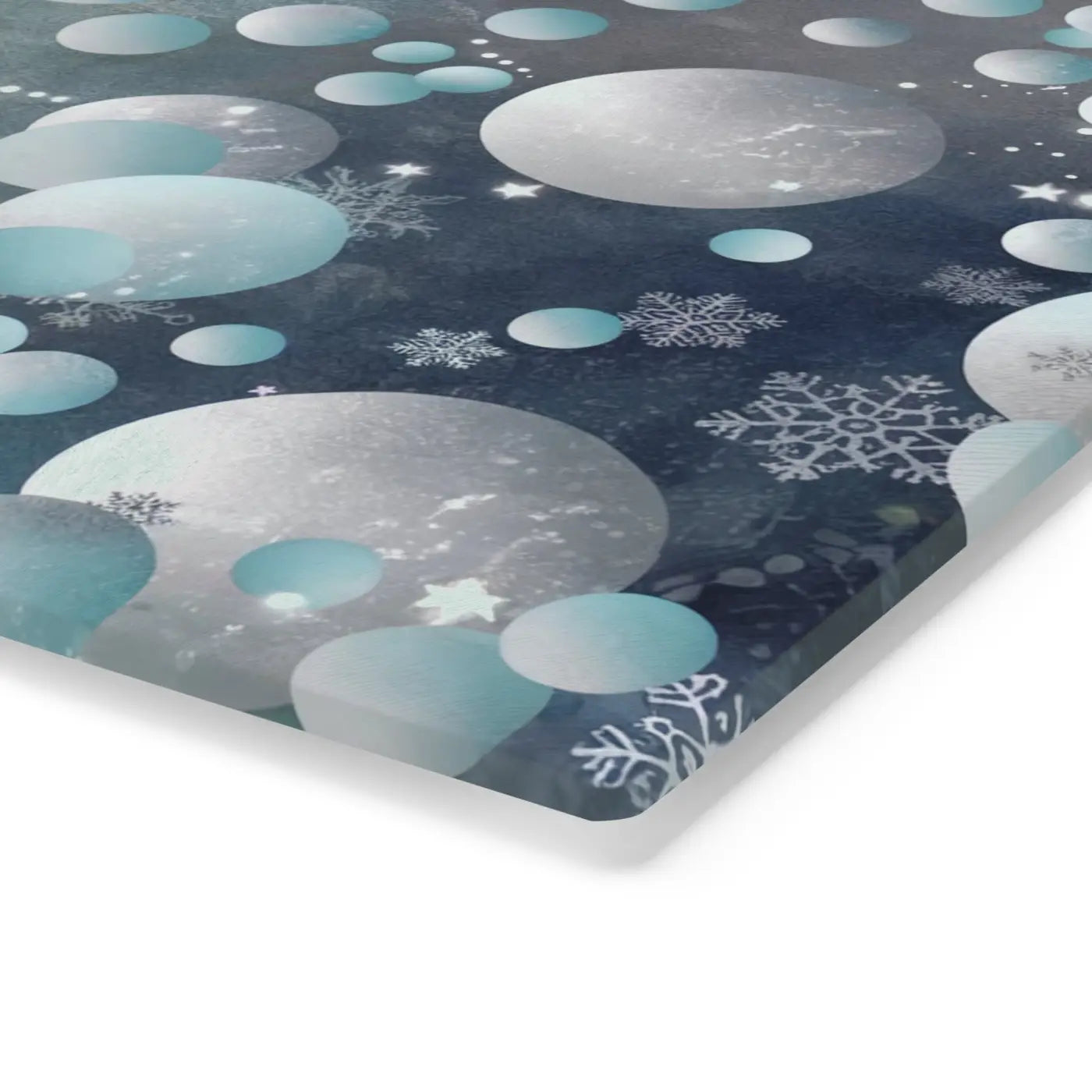 Tempered Glass Cutting Board - Abstract Bluish Circles Pattern - DipaliZ
