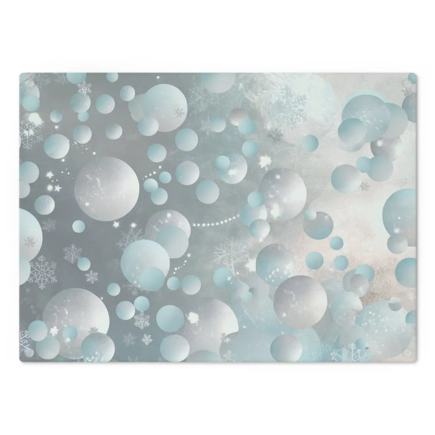 Tempered Glass Cutting Board - Abstract Bluish Circles Pattern - DipaliZ