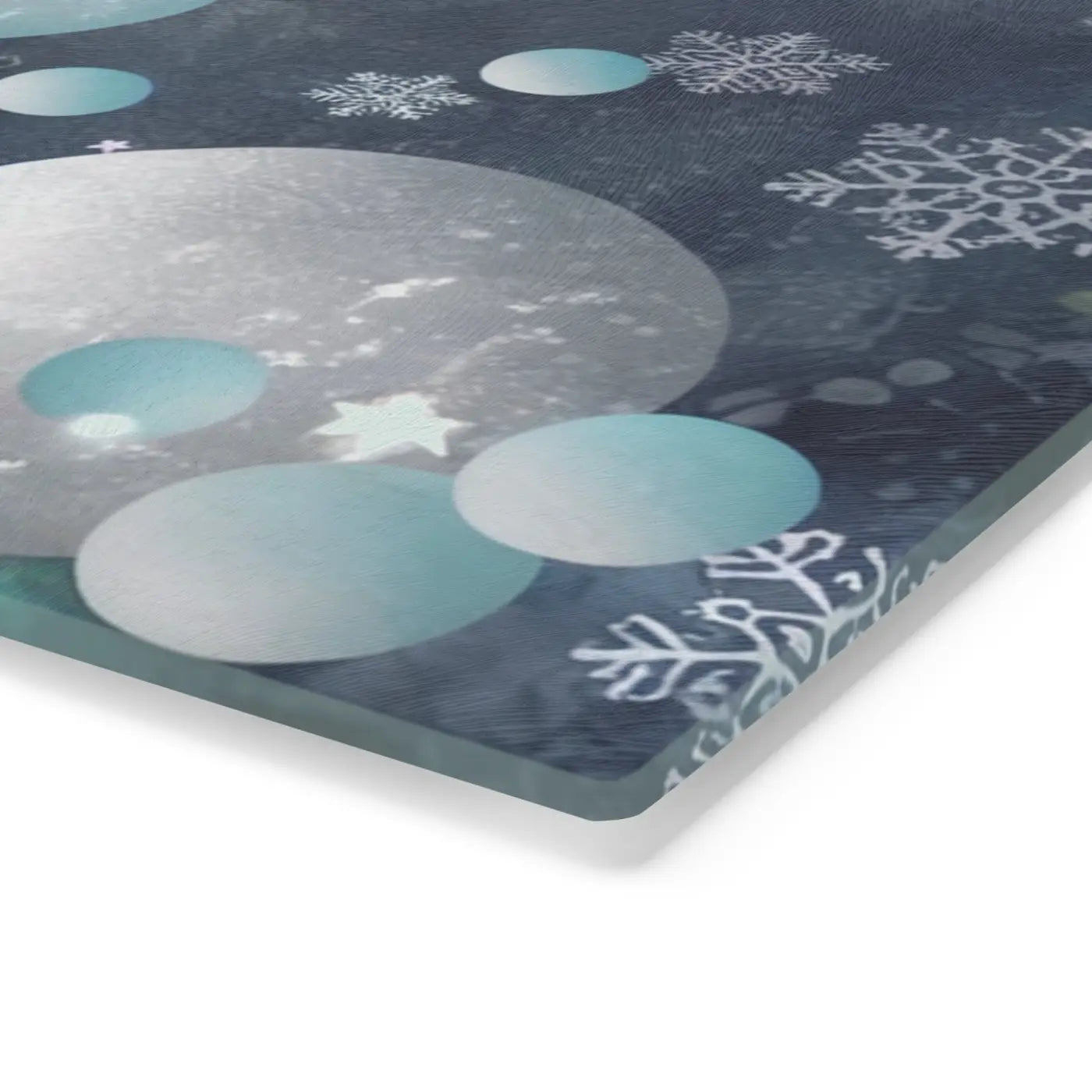Tempered Glass Cutting Board - Abstract Bluish Circles Pattern - DipaliZ