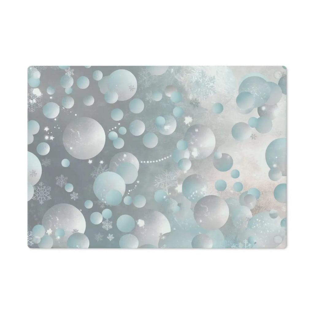 Tempered Glass Cutting Board - Abstract Bluish Circles Pattern - DipaliZ