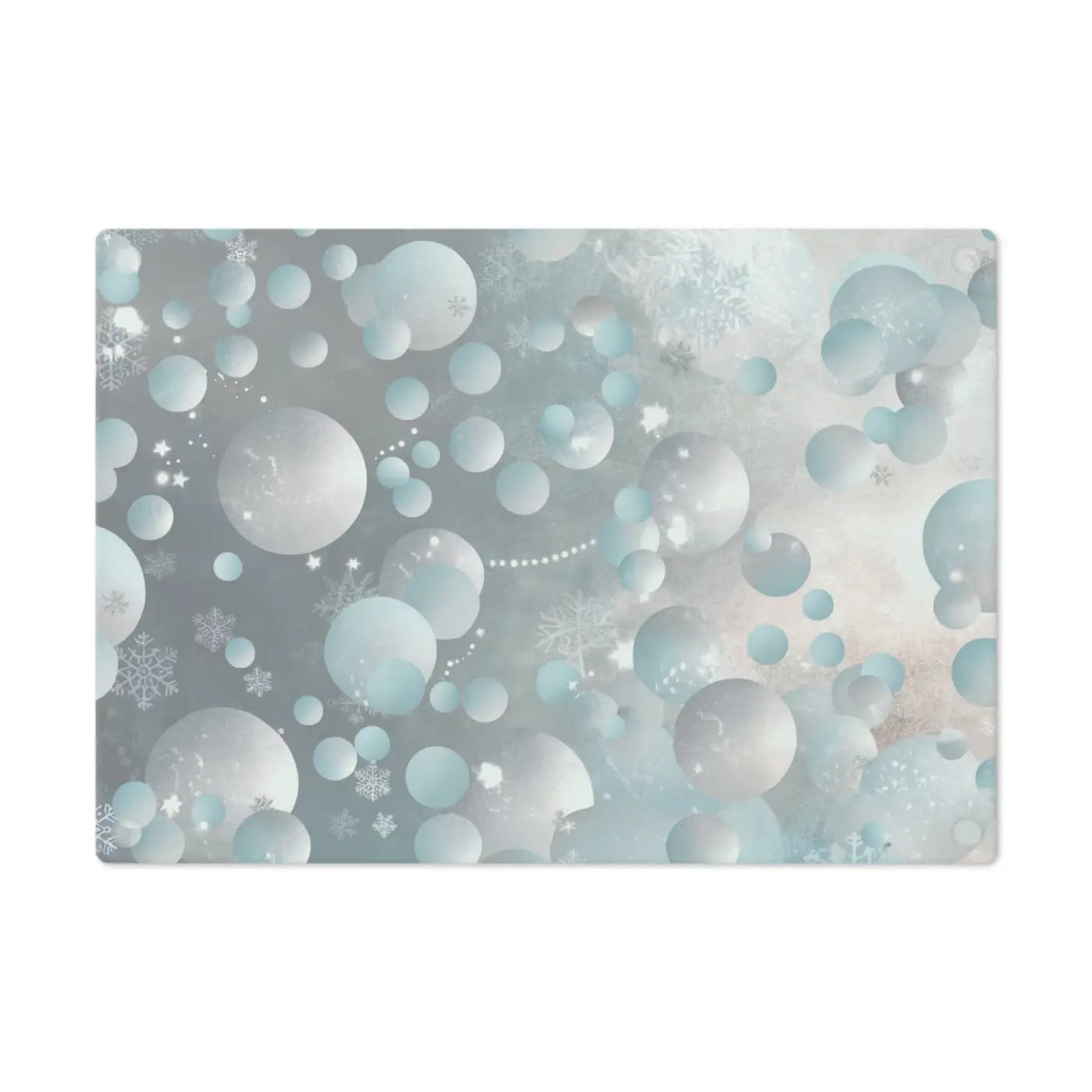 Tempered Glass Cutting Board - Abstract Bluish Circles Pattern - DipaliZ