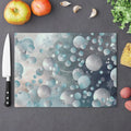 Tempered Glass Cutting Board - Abstract Bluish Circles Pattern - DipaliZ
