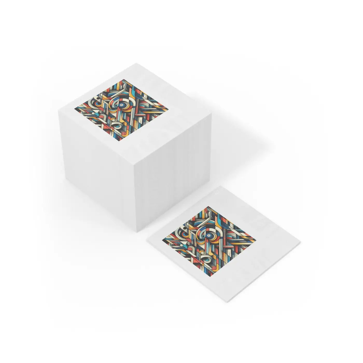 Geometric Pattern Paper Napkins - Colorful Party Decor - DipaliZ