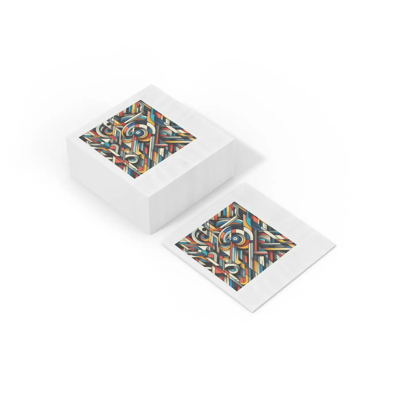 Geometric Pattern Paper Napkins - Colorful Party Decor - DipaliZ