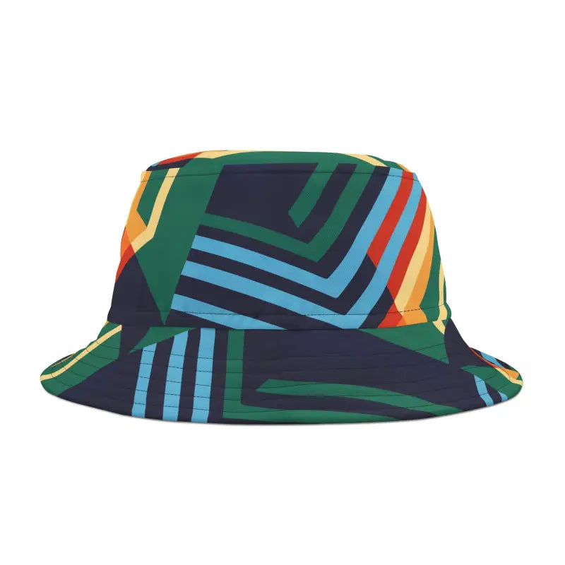 Abstract Colorful Lines Bucket Hat - Bold Artistic Style - DipaliZ