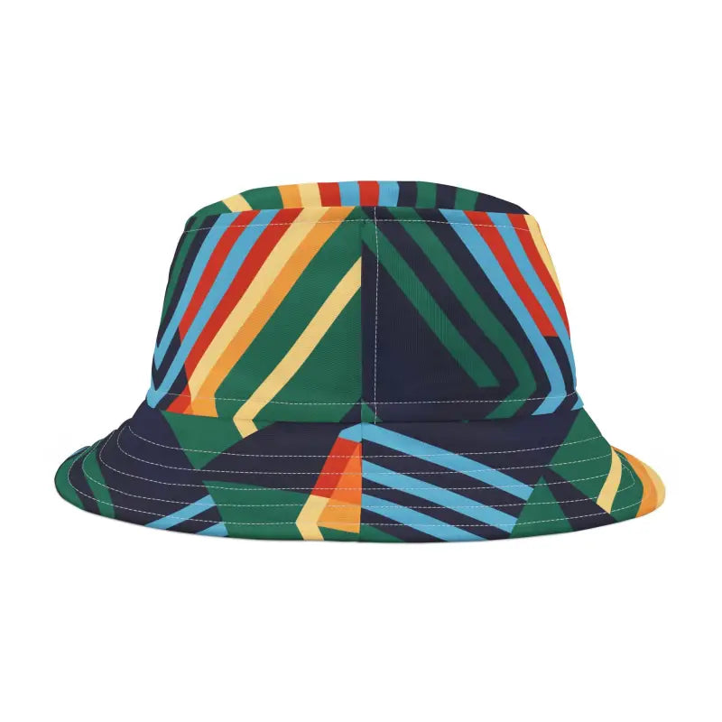 Abstract Colorful Lines Bucket Hat - Bold Artistic Style - DipaliZ