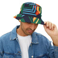 Abstract Colorful Lines Bucket Hat - Bold Artistic Style - DipaliZ